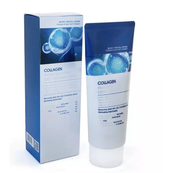 FARM STAY Collagen Water Full Moist Deep Cleansing Foam - 180ml/ 6 oz - Picture 4 of 4